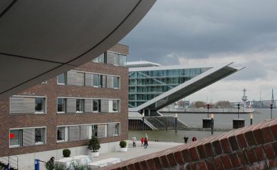 Blick vom Elbberg-Campus auf das Dockland
