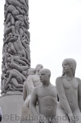 Vigeland-Skulpturenpark (Vigelandsanlegget) im Frognerpark, Oslo

