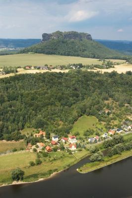 Blick von Festung Königstein auf Lilienstein
